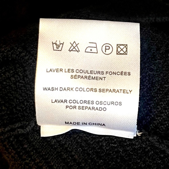 SANDRO | Black Knit Chevron Ribbed Peplum Sweater | Size: Sandro 3 (Large) - Picture 8 of 9